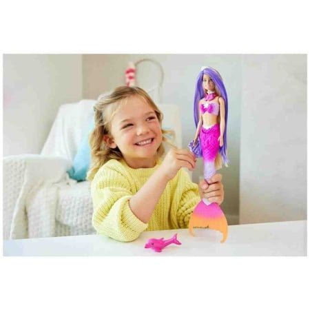 Barbie Renk Değiştiren Deniz Kızı ve Aksesuarları HRP97