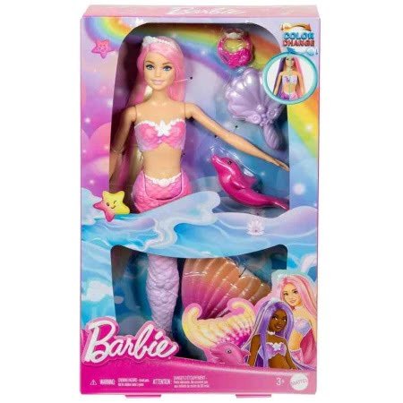 Barbie Renk Değiştiren Deniz Kızı ve Aksesuarları HRP97