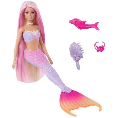 Barbie Renk Değiştiren Deniz Kızı ve Aksesuarları HRP97