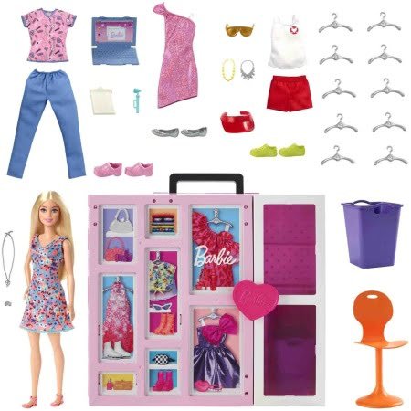 Barbie Ve Yeni̇ Rüya Dolabı Oyun Seti Hgx57