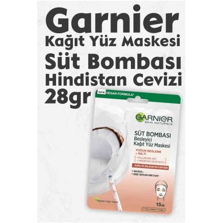 Garnier Süt Bombasi Kağit Yüz Maskesi̇ Yoğun Besleme+işilti 28gr