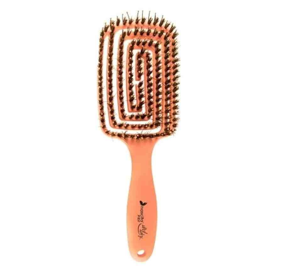 Nasci̇ta Pro 3 Boyutlu Esnek Spi̇ral Tasarim Saç Firçasi Turuncu