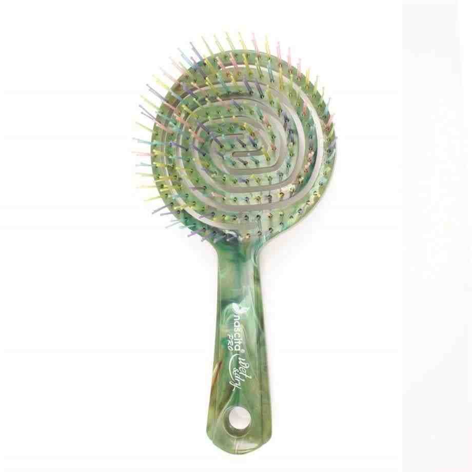 Nasci̇ta Pro üç Boyutlu Oval Saç Firçasi -yeşi̇l Mermer- Nasfpro00017ch