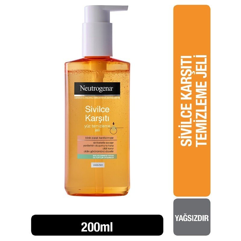 NEUTROGENA YÜZ TEMİZLEME JELİ SİVİLCE KARŞITI 200 ML