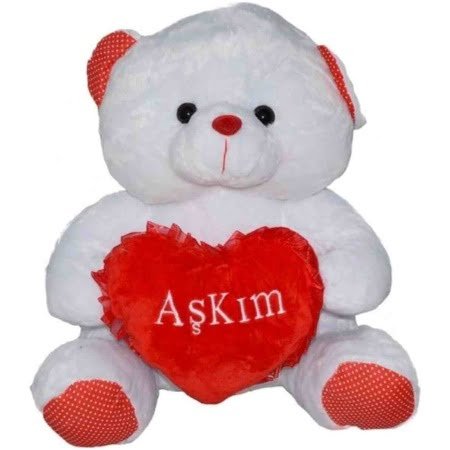 Peluş Kalpli Ayı 35cm