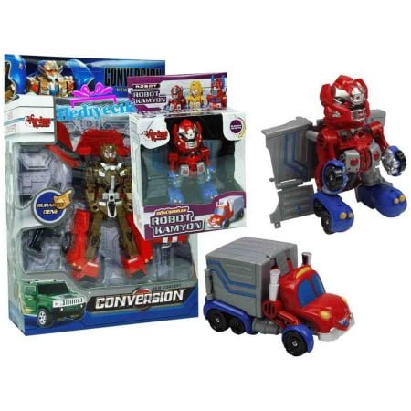 Vardem Oyuncak Kutulu Dönüşebilen Mini Robot Kamyon Ast