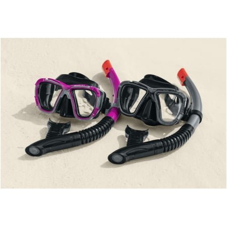 Bestway 24021 Maske Şnorkel Set Silikon & Tempered Cam 6