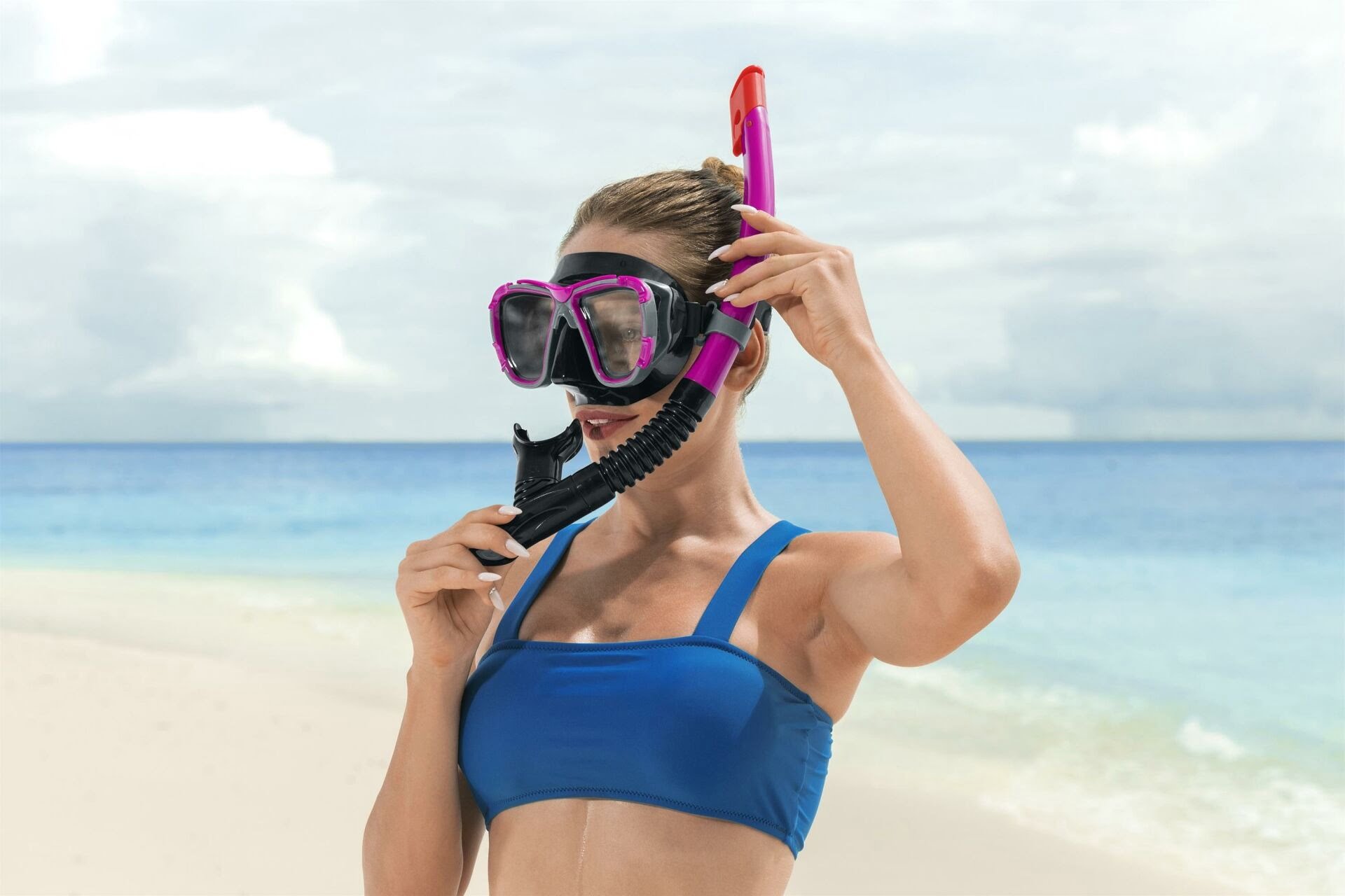 Bestway 24021 Maske Şnorkel Set Silikon & Tempered Cam 6 - Görsel 4