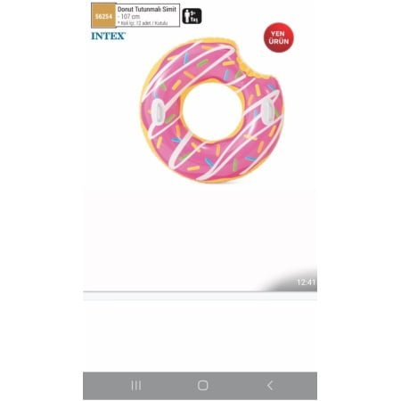 Intex 56254 Donut Tutunmalı Simit 107 Cm 12