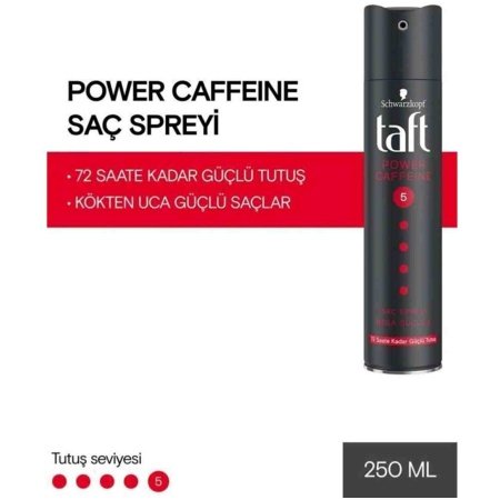 Taft Saç Spreyi̇ Power Caffeine 250 Ml