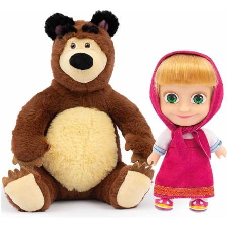 Masha & Koca Ayı - 2'li Peluş Figür Seti MHA21000