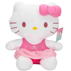 Sunman - Peluş Hello Kitty Elbiseli Kurdeleli 36 cm
