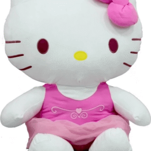 Sunman - Peluş Hello Kitty Elbiseli Kurdeleli 50 cm