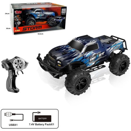 Vardem - Uzaktan Kumandalı Full Fonksiyon 2.4Ghz Şarjlı 1:8 Storm Off Road Araba 666-835A
