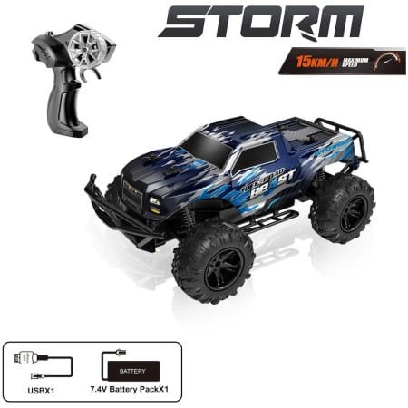 Vardem - Uzaktan Kumandalı Full Fonksiyon 2.4Ghz Şarjlı 1:8 Storm Off Road Araba 666-835A